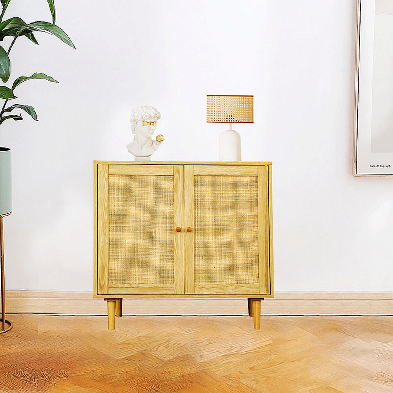 Rattan hallway 2024 cabinet