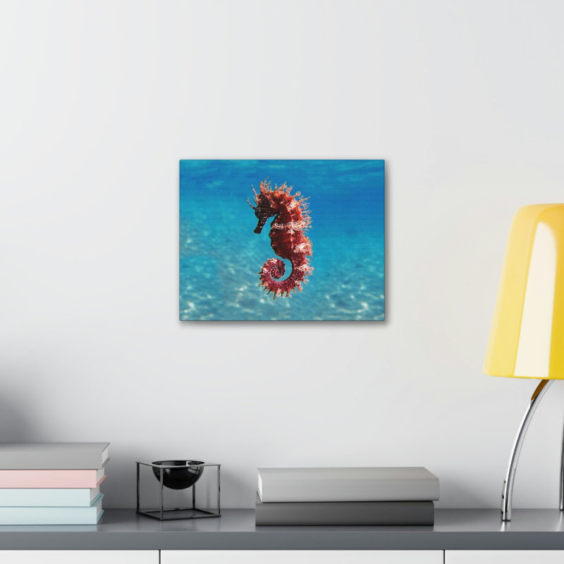 Art mural majestueux hippocampe