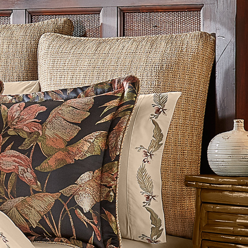 Martina Gold Textured Woven Euro Sham with Trim