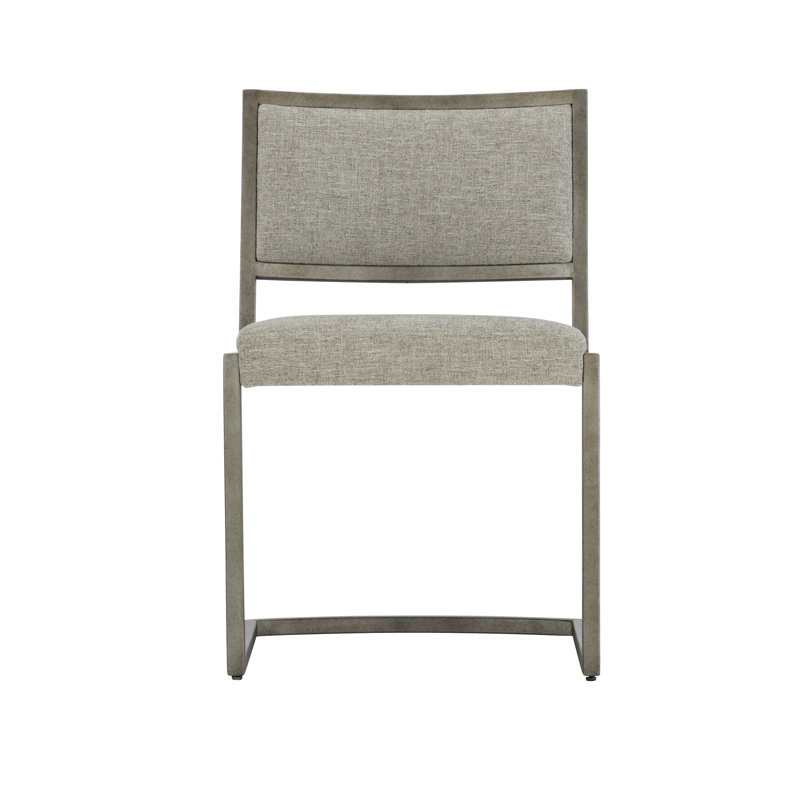 Ames Upholstered Side Chair in Glazed Silver