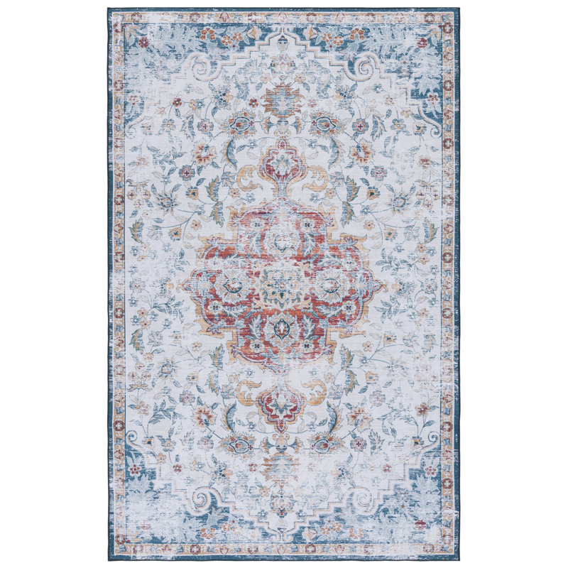 Tapis 117 gris / rouille 117, Rectangle 5 pi x 8 pi