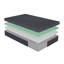 Matelas en mousse viscoélastique infusée de gel vert, gris, matelas dans une boîte-601731726