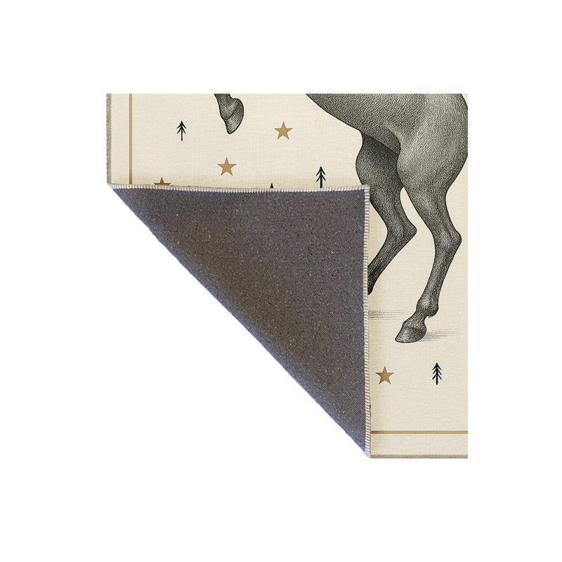 Tapis gris tissé Mosso, 4'7" x 6'7"