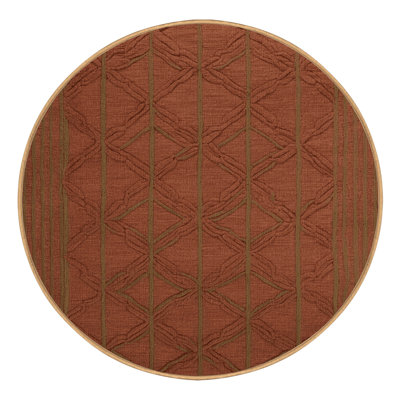 Machine Washable Trellis Brown Area Rug