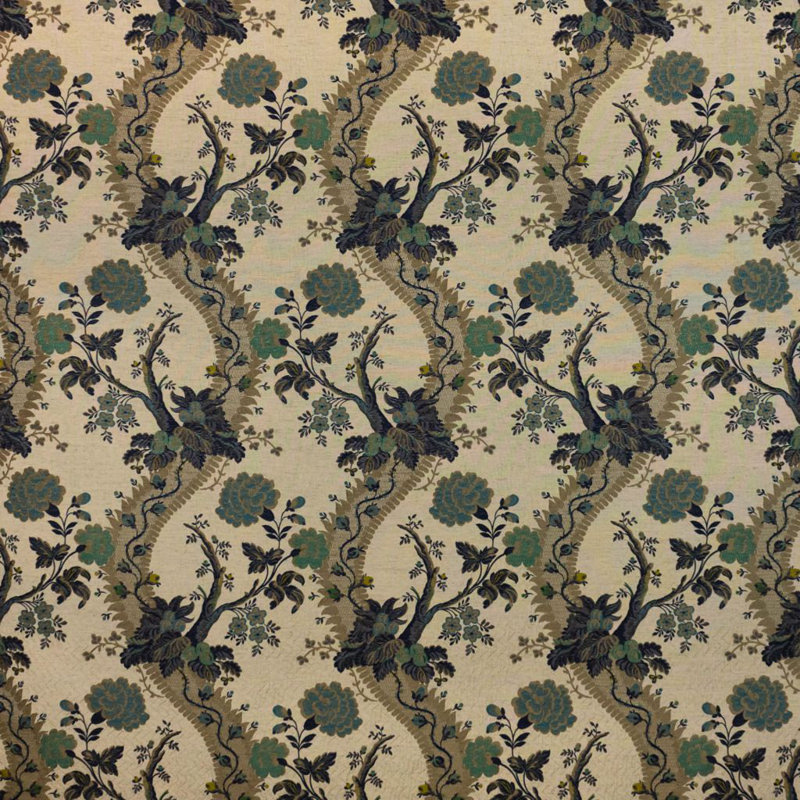 Luxe Balmoral Garden Fabric, Indigo