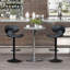 Misk 2-Piece 360-Swivel Adjustable Height Stool With Back & Footrest Kitchen Living Room Furniture-251229473