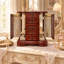 Armoire à bijoux de table traditionnelle avec 5 tiroirs et double face