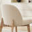 Mid-Century Linen Upholstered 19.3" Side Chair with Solid Wood Legs and Solid Back-360437041