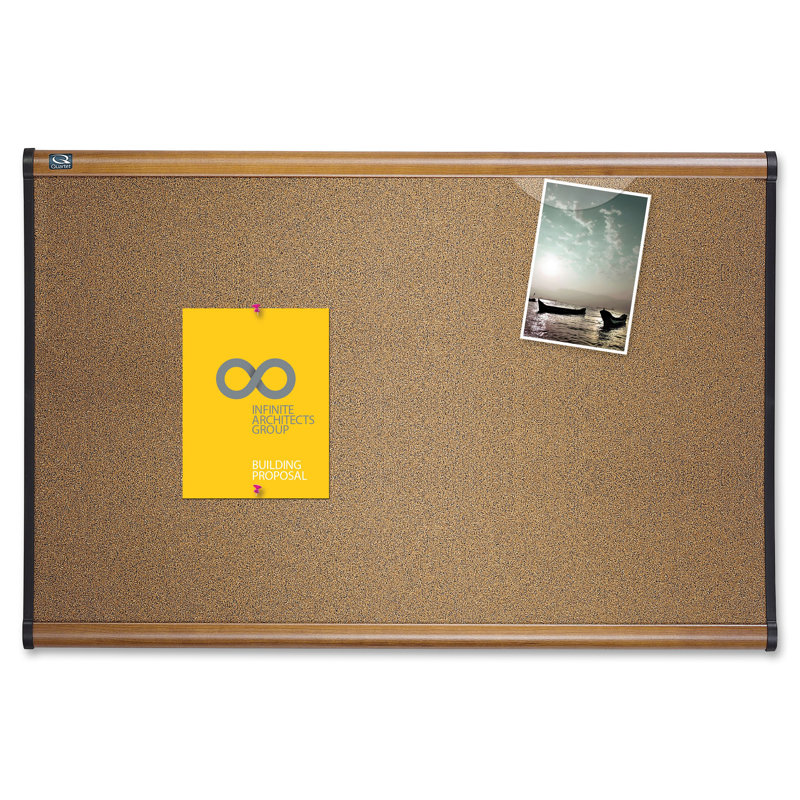Quartet® No Fiberboard Wall Metal Bulletin Board, 3' H x 4' W, Black, Aluminum