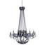 French 12-Light Candle Style Empire Chandelier with Wrought Iron Accent-1021462428-1021462424