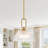 12’’ Pendant Light with Ribbed Glass Shade-1535087330