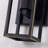 Black Flush Mounted Sconce Open Frame