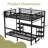 Queen Over Twin Xl Metal Bunk Bed/Loft Bed With Desk, Bookshelves, Lower Bed Flips And Folds Into Sofa, Led And Usb