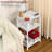 3-Tier Printer Stand With Vinyl Storage Shelf, Multi-Functional Side Table For Record Player, Office Equipment, And Books, Sturdy Metal Frame And Wooden Boards, Space-Saving Design