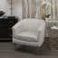 Fauteuil demi-tonneau en lin Chloé
