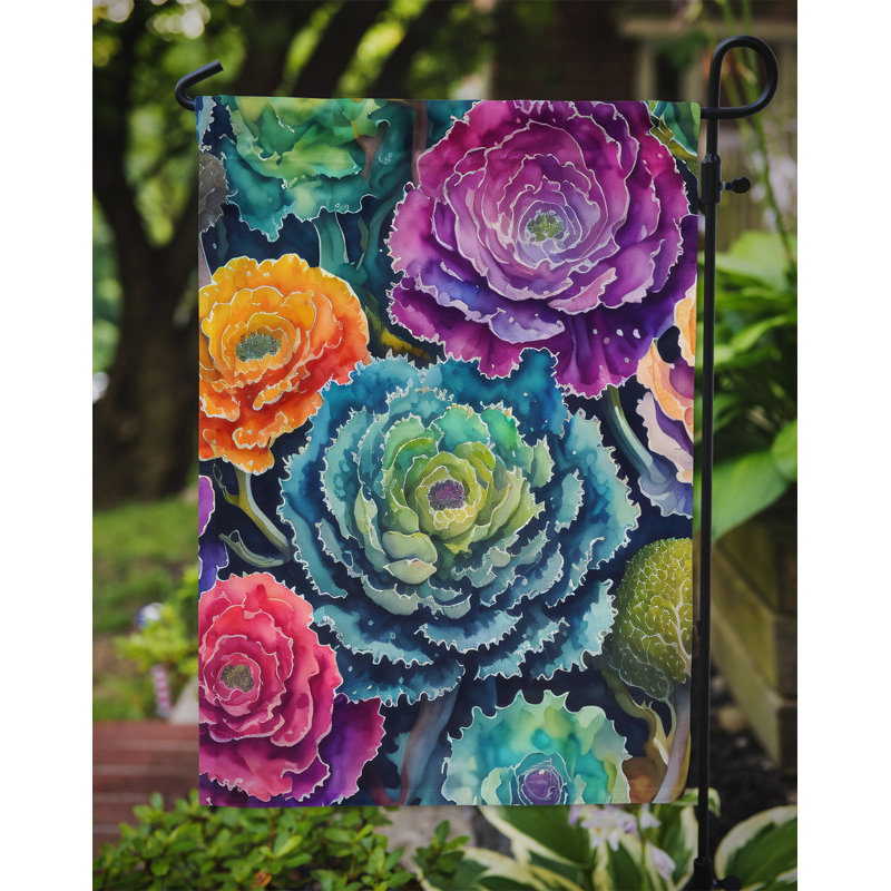 Drapeau de jardin double en polyester H 15,5 po x l 11,25 po