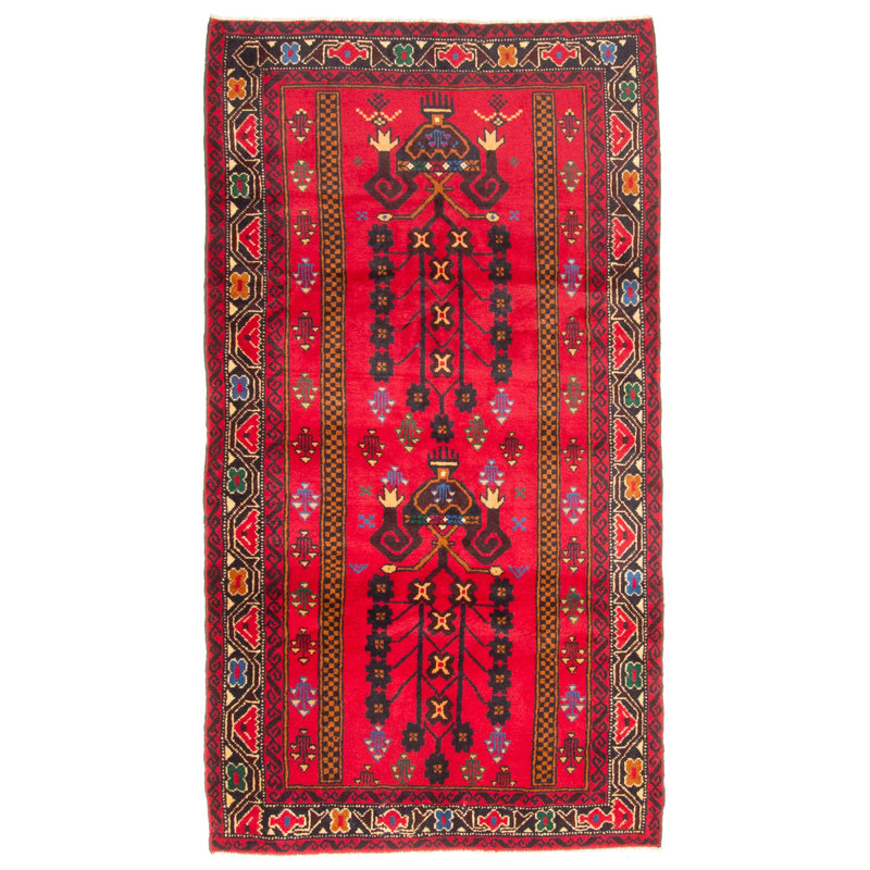 Teimani Red Rug 3'4" x 6'4"