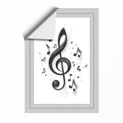 Rising Notes Modern - Framed Print