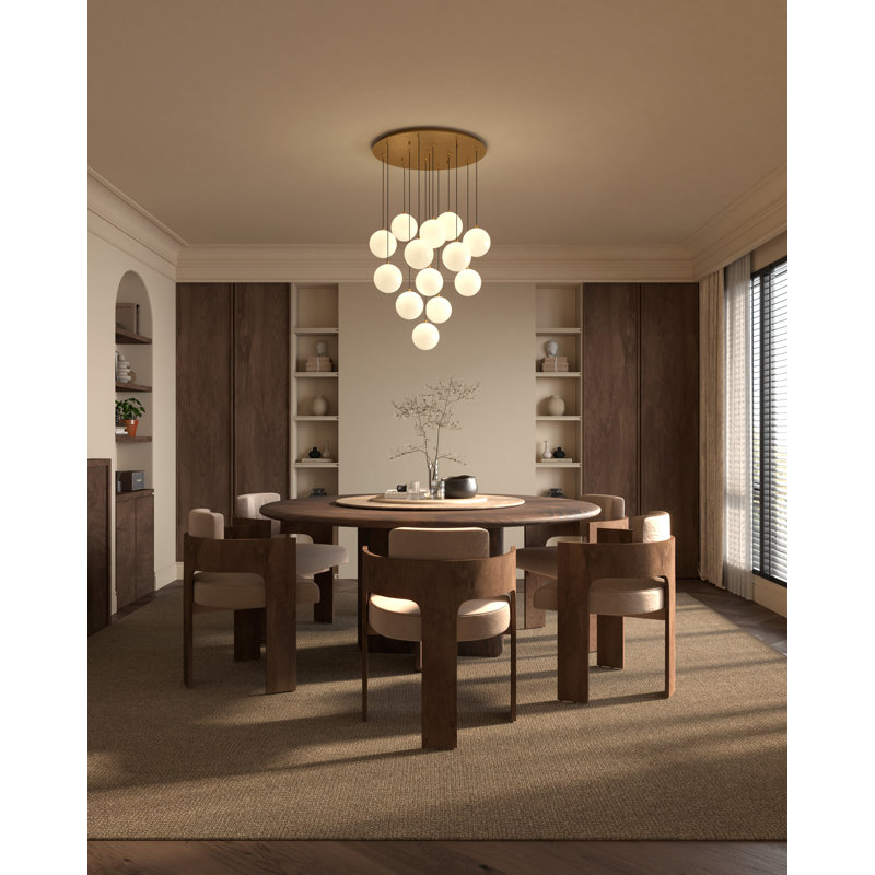 Bolla 25-in Brushed Gold 13-Light Multi Pendant, 13 Lights, 36 W, Brushed Gold