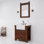 Paisley 30 In. Single Sink Carrara White Marble Countertop Vanity In Rustic Sienna With Mirror