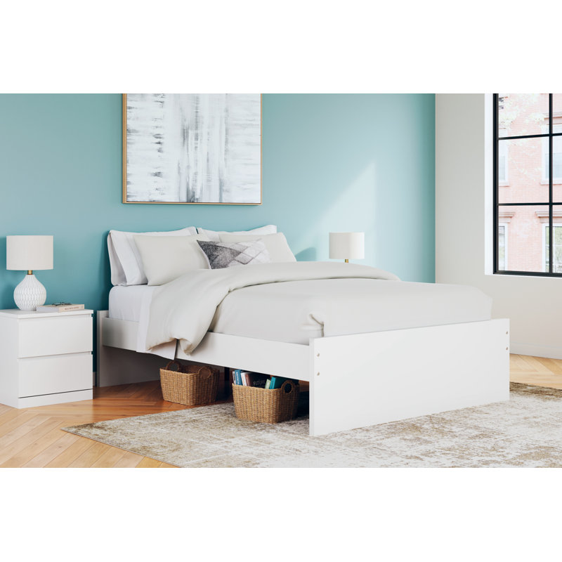 Onita Queen Platform Bed, White, Queen