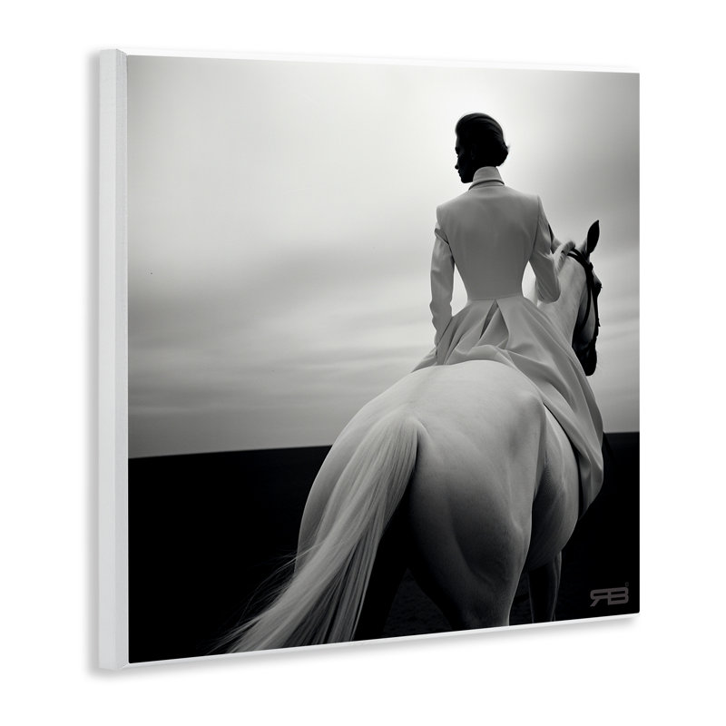«Riding Horse into Horizon», art mural sur bois par RB