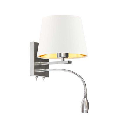 Zeller Steel LED Armed Sconce