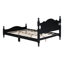 Structure de lit plateforme en bois, lit plateforme de style rétro avec support en lattes de bois-77748375-93603264