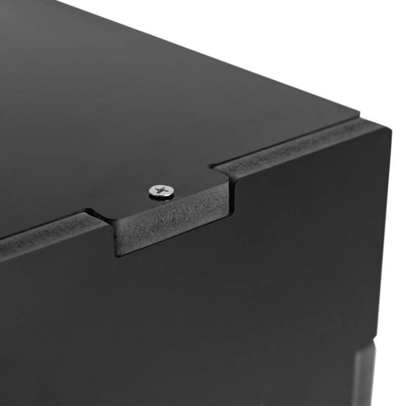 Classeur empilable en bois manufacturé Jazziah, Noir