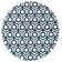 Tapis bleu sarcelle / blanc Ewald