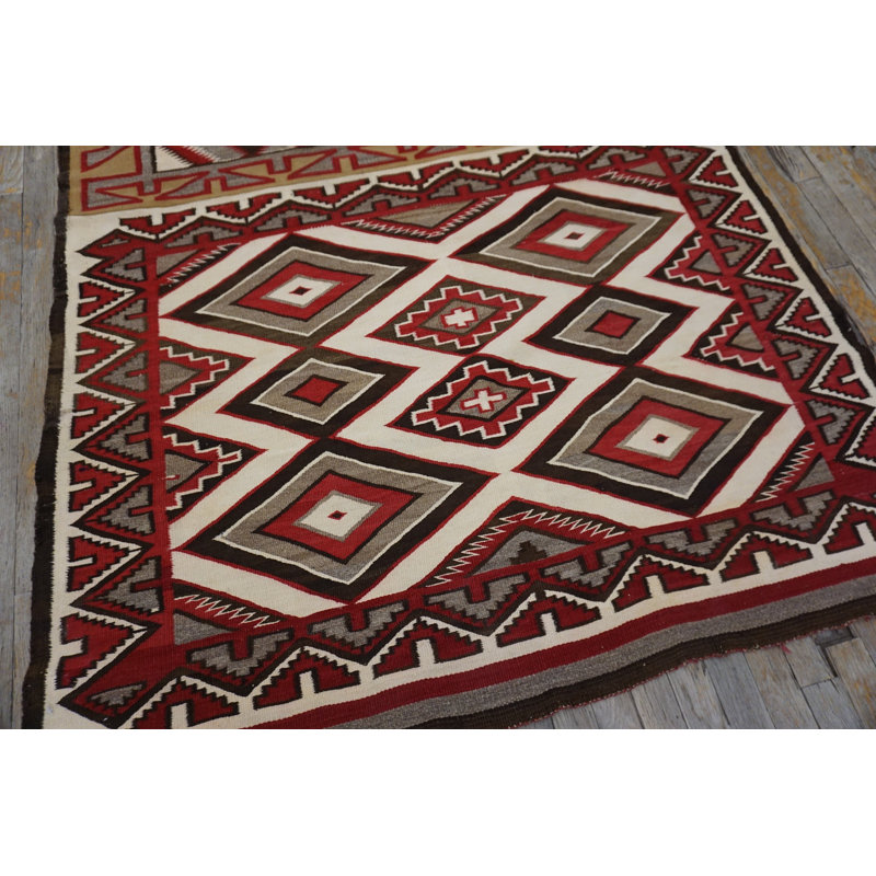 Antique Navajo Small Scatter Size Wool Grey Color Native American Flatweave Rug