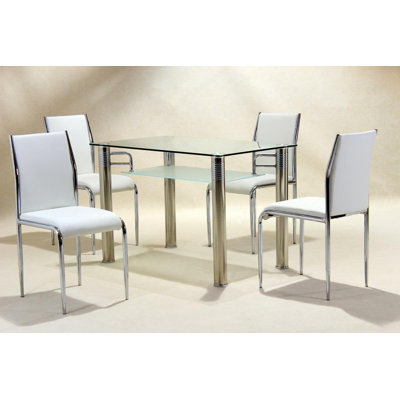 Rectangular Glass Top Dining Table