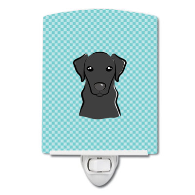 Checkerboard Wirehaired Dachshund Ceramic Night Light