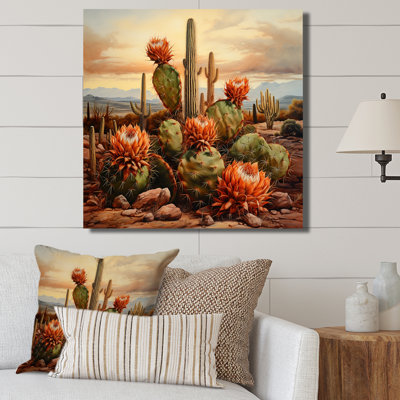 Cuivre, cactus dans le Nevada I - salon d'art mural Cactus