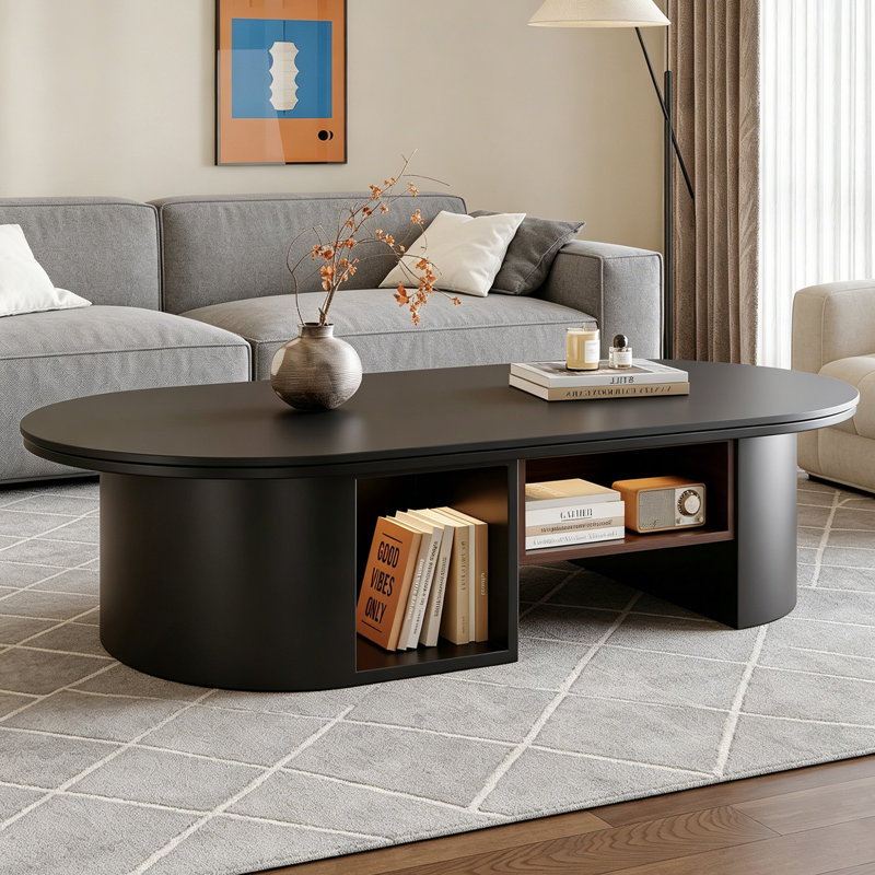 Table basse ovale en ardoise