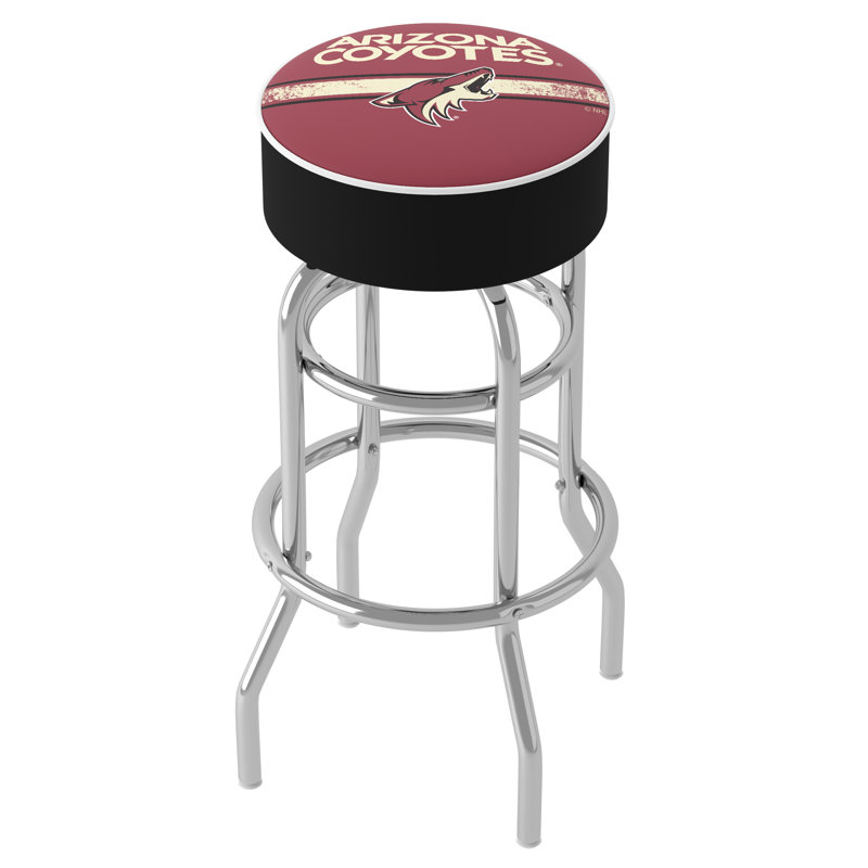 Swivel Upholstered Counter Stool with Metal Frame
