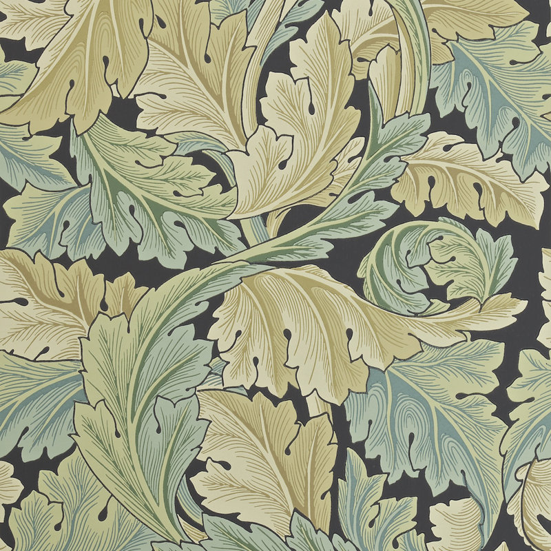 Acanthus 10.05m x 52cm Matte Wallpaper Roll, Green