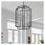 Luminaire suspendu géométrique moderne de 18 po à 8 lumières, noir industriel et chrome avec cadre en métal à hauteur réglable pour le salon de la cuisine-157205732