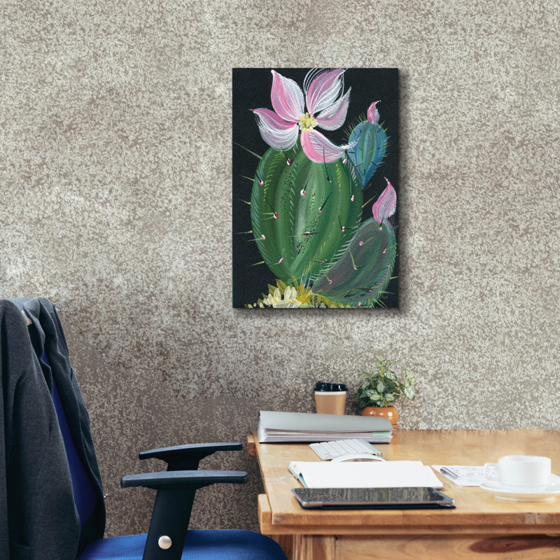 Art mural Union Rustic «Cactus 1» par Kristy riz, H 26 po x l 18 po x P 0,75 po