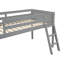 Lit mezzanine bas en bois avec échelle-291033156