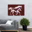 Cheval bleu galopant, impression abstraite, cheval moderne-129970522