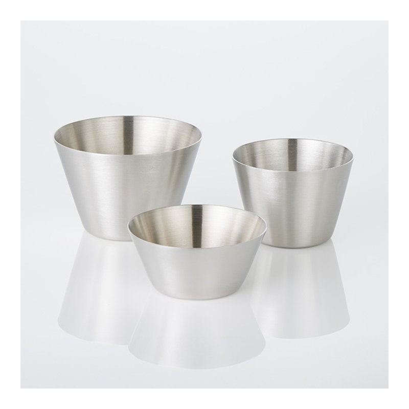 Round Satin Stainless Steel Sauce Cups