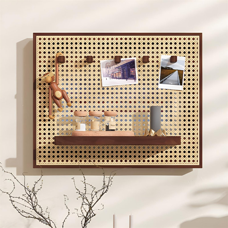 Tablette murale en bois massif, H 13,77 po x l 17,71 po x P 1 po