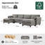 Esteban 360cm W Modern 6 Seater Corner Sofa with Elephant Ear-Shaped Armrests -618719716