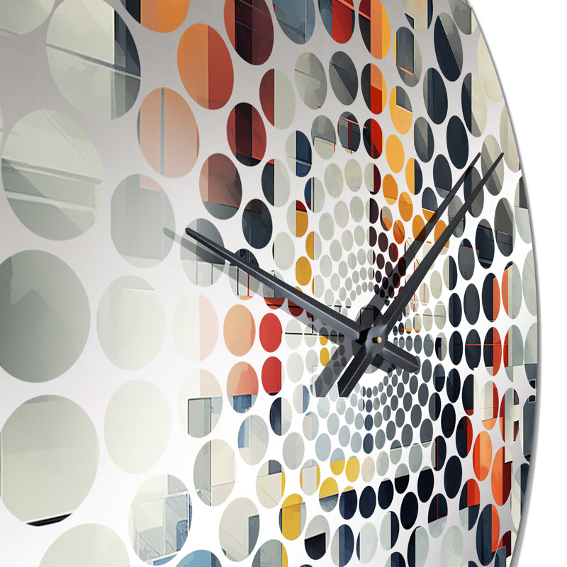 Horloge murale rayée grise, Médium