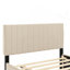 Lit plateforme double en velours avec lit gigogne-1329341005
