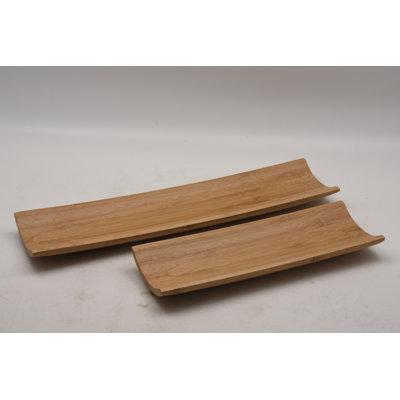 Ensemble de 2 plateaux de service BAMBOO Curvy