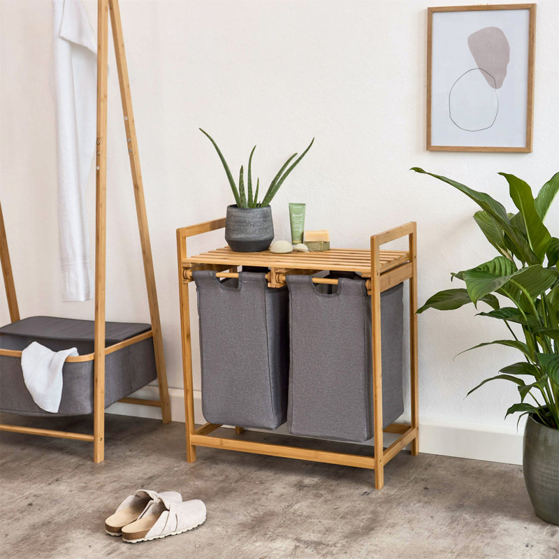 Laundry Sorter with Handles, Dark Grey