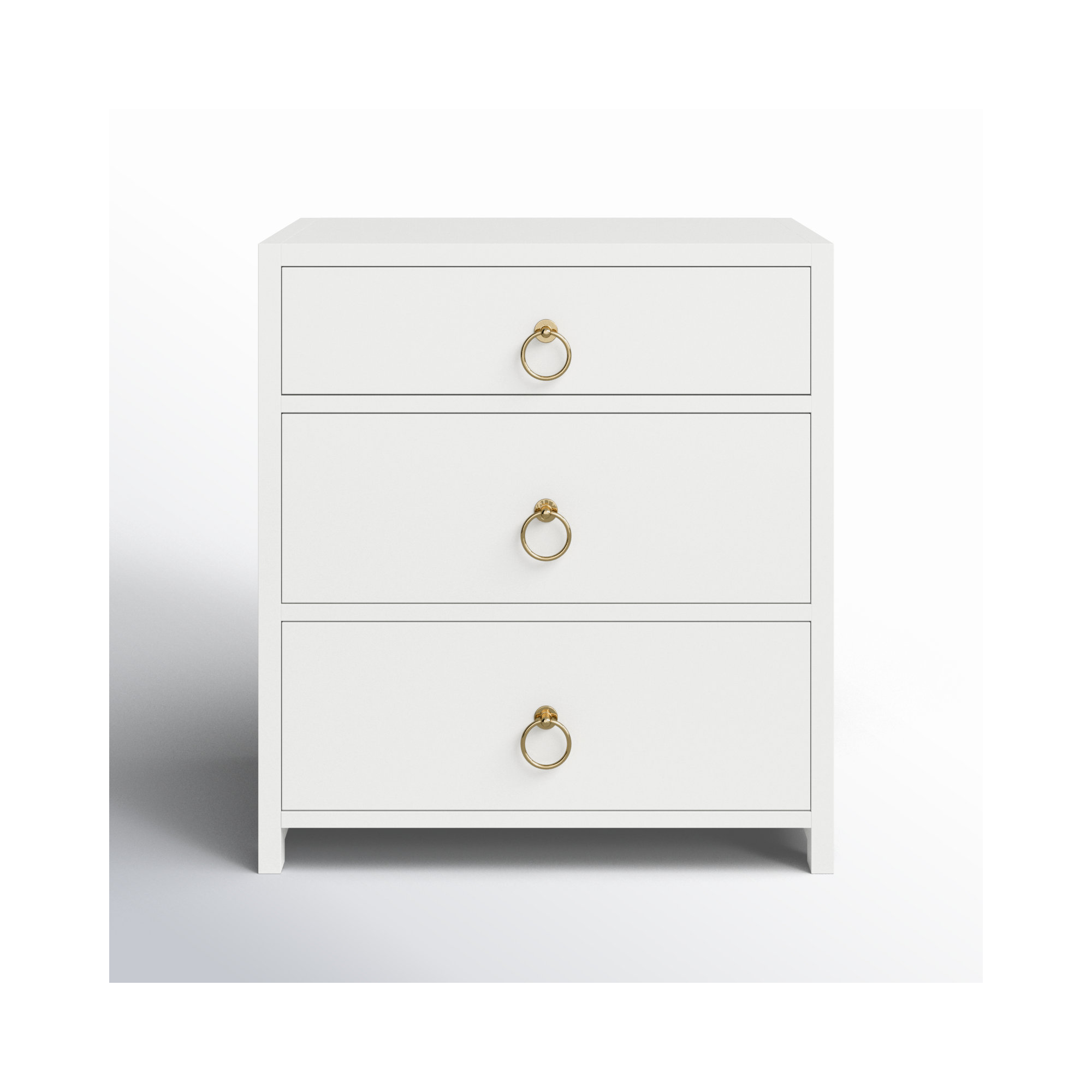 Elin 3 - Drawer 25" Nightstand, White