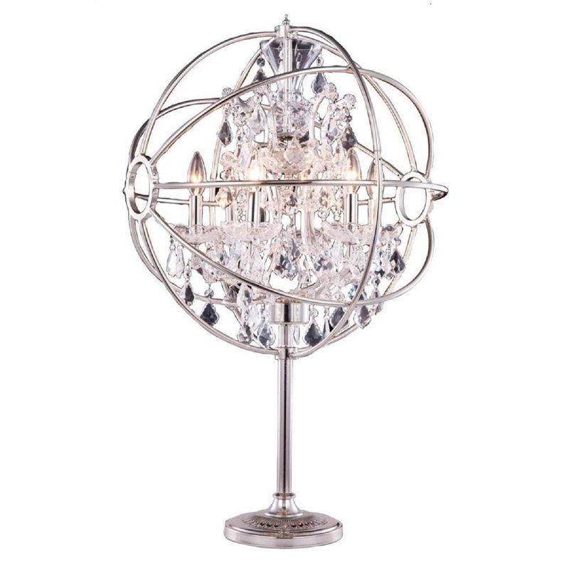 Mendelson Metal Novelty Lamp, Nickle, Clear